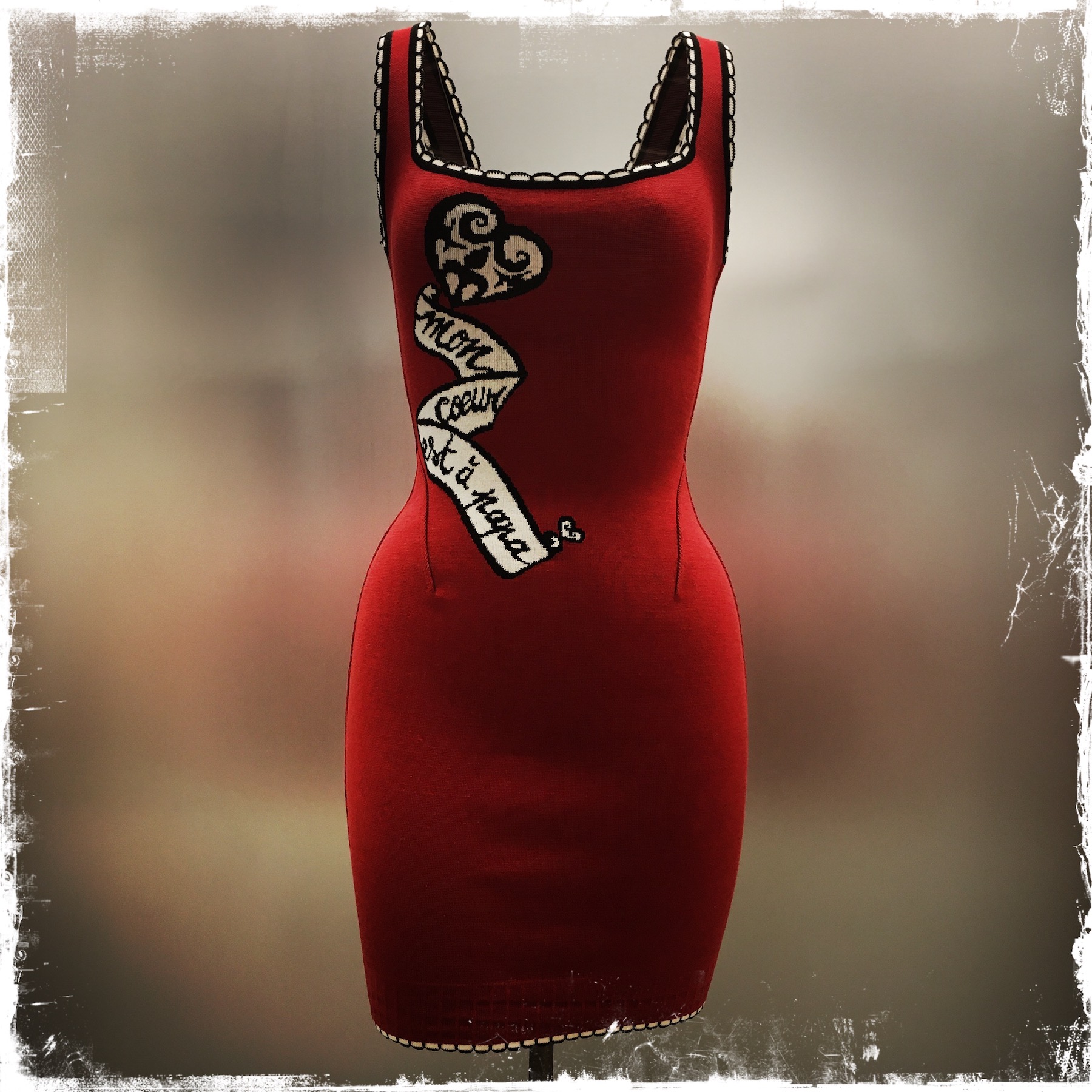 open lace back dress Azzedine Alaa Alaia Bodycon ete 91 Burgundy Dress F 42 UK 14 US 10 la   Afashionistastore