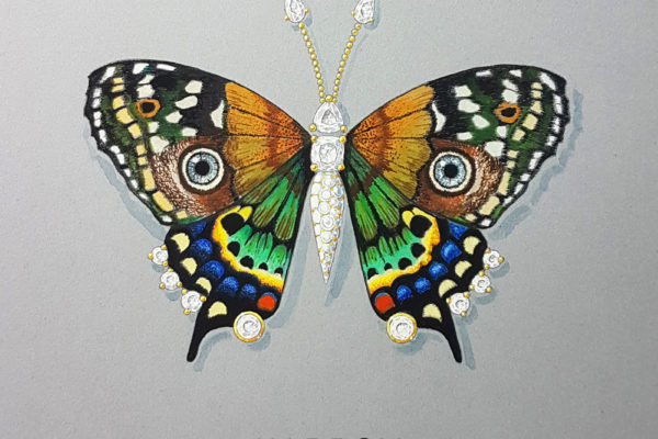 x Bejewelled Butterfly format carré
