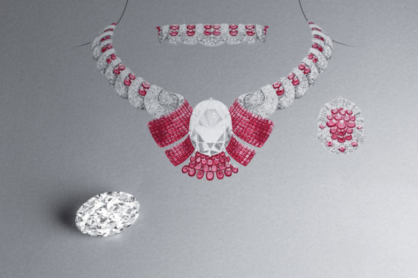 Gouaché Legend of diamonds Collection - 25 Mystery Set Jewels - Atours Mystérieux necklace © Van Cleef & Arpels 2022