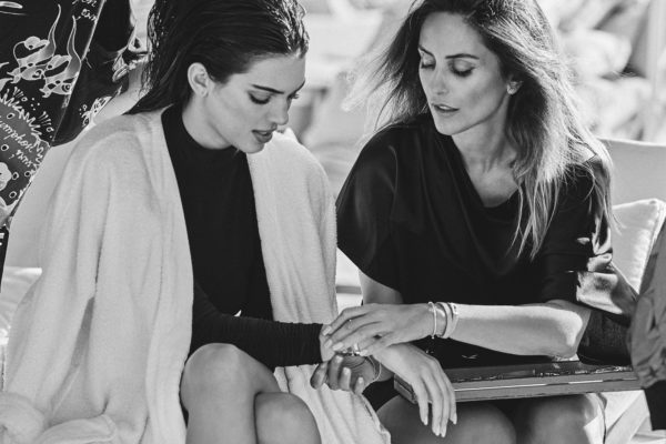 Messika Brand Campaign - Behind the scene Valérie Messika & Kendall Jenner © Marin Laborne