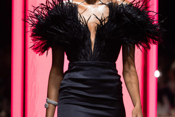 Chopard ART Evening - Fashion Show - Cindy Bruna wearing Caroline's Couture