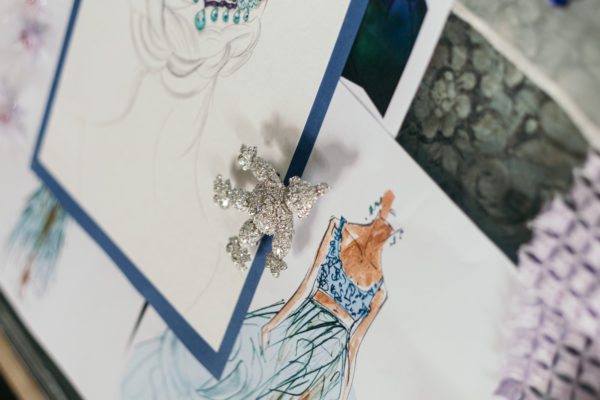 Caroline's Couture sketches & Clown from the Red Carpet Collection Contes de Fées ©Chopard